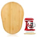 Mixer Slider Compatible with 5.5-8 QT Kitchen Aid Stand Mixers, Kitchen Countertop Storage Mover Sliding Caddy Mixer Slider Mat for Kitchen Aid Stand Mixer Accessories Attachment (Bamboo - Natura)