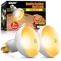 MIXJOY 150W Reptile Heat Lamp Bulbs, 2Pack Heat Lamp Bulbs for Reptiles Basking Bulbs UVA Daylight Basking Light Amphibians Heating Lamp Emitter for Lizard, Tortoise, Bearded Dragon Gecko, Chicken