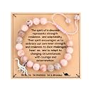 MIXJOY Pink Natural Stone Braided Bead Bracelet for Teen Granddaughter Daughter Niece, Jewelry Gifts for Birthday Cute Stuff Trendy Things