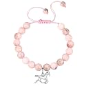 MIXJOY Pink Natural Stone Braided Bead Bracelet for Teen Granddaughter Daughter Niece, Jewelry Gifts for Birthday Cute Stuff Trendy Things
