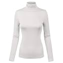 MixMatchy Women's Slim Lightweight Long Sleeve Pullover Turtleneck Mock Shirts Base Layer Undershirts Active Tops