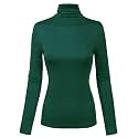 MixMatchy Women's Slim Lightweight Long Sleeve Pullover Turtleneck Mock Shirts Base Layer Undershirts Active Tops
