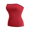 MixMatchy Women's Stretchy Strapless Tube Top Y2K Bandeau Top
