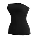 MixMatchy Women's Stretchy Strapless Tube Top Y2K Bandeau Top