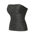 MixMatchy Women's Stretchy Strapless Tube Top Y2K Bandeau Top