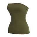 MixMatchy Women's Stretchy Strapless Tube Top Y2K Bandeau Top