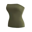 MixMatchy Women's Stretchy Strapless Tube Top Y2K Bandeau Top