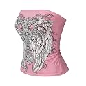 MixMatchy Women's Stretchy Strapless Tube Top Y2K Bandeau Top