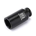 MIXPOWER 1/2" Dr. x 27 mm Deep 6 PT Impact Socket, CR-MO, 1/2-inch Drive 6 Point Axle Nut Socket for Easy Removal of Axle Shaft Nuts (27mm)