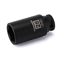 MIXPOWER 1/2-Inch Drive Deep Impact Socket - 28mm, Metric, CR-MO, 6-Point, Deep, 1/2"Dr. Axle Nut Socket Impact Grade for Easy Removal