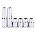 MIXPOWER 6PCS 3/8"Drive 10mm Deep&amp;Shallow Socket, CR-V, Metric, Mirror Finish, 6 Point &amp; 12 Point