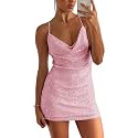 MIYIEONZ Women39s Sequin Sparkly Glitter Dress Sexy