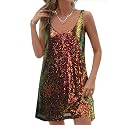 MIYIEONZ Womens Sequin Dress Sexy Sparkly Mini Dresses