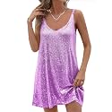 MIYIEONZ Womens Sequin Dress Sexy Sparkly Mini Dresses