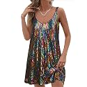 MIYIEONZ Womens Sequin Dress Sexy Sparkly Mini Dresses
