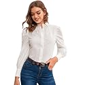 MIZAGO Women39s Solid Button Front Shirts