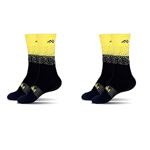 mizaki double coloured anti-slip football socks for men amp women calf length - football grip stockings with rubber pad grip technology