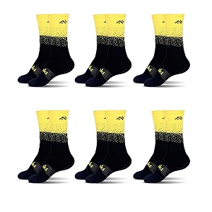mizaki double coloured anti-slip football socks for men amp women calf length - football grip stockings with rubber pad grip technology