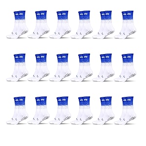 mizaki double coloured anti-slip football socks for men amp women calf length - football grip stockings with rubber pad grip technology