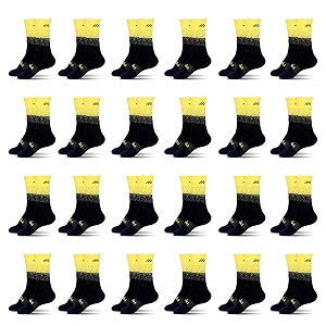mizaki double coloured anti-slip football socks for men amp women calf length - football grip stockings with rubber pad grip technology