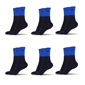 mizaki double coloured anti-slip football socks for men amp women calf length - football grip stockings with rubber pad grip technology