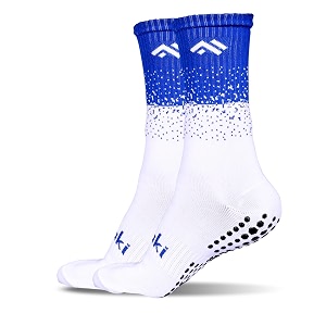 mizaki double coloured anti-slip football socks for men amp women calf length - football grip stockings with rubber pad grip technology