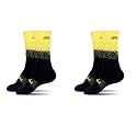 Mizaki Double Coloured Anti-Slip Football Socks for Men &amp; Women Calf Length - Football Grip Stockings with Rubber Pad Grip Technology