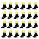 Mizaki Double Coloured Anti-Slip Football Socks for Men &amp; Women Calf Length - Football Grip Stockings with Rubber Pad Grip Technology