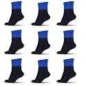 Mizaki Double Coloured Anti-Slip Football Socks for Men &amp; Women Calf Length - Football Grip Stockings with Rubber Pad Grip Technology
