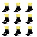 Mizaki Double Coloured Anti-Slip Football Socks for Men &amp; Women Calf Length - Football Grip Stockings with Rubber Pad Grip Technology