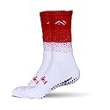 Mizaki Double Coloured Anti-Slip Football Socks for Men &amp; Women Calf Length - Football Grip Stockings with Rubber Pad Grip Technology