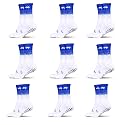 Mizaki Double Coloured Anti-Slip Football Socks for Men &amp; Women Calf Length - Football Grip Stockings with Rubber Pad Grip Technology