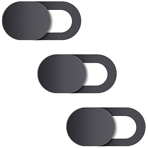 mizi metal webcam privacy cover slide 3 pack camera blocker sticker protect your privacy and security for computer laptop tablets amp phones - black