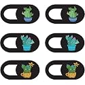 Mizi Webcam Privacy Cover Slide [6 Pack], Cute Camera Blocker Sticker, Protect Your Privacy and Security for Computer, Laptop, Tablets & Phones - Plant 04