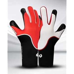 primas vg 10 goalkeeper gloves  hybrid negative cut 4mm latex palm thumbwrap technology skin wrap fit versatile grip 10 breathable amp snug fit for match amp trainingtrue red 8