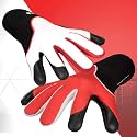 Primas VG 1.0 Goalkeeper Gloves – Hybrid Negative Cut, 4mm Latex Palm, ThumbWrap Technology, Skin Wrap Fit, Versatile Grip 1.0, Breathable &amp; Snug Fit for Match &amp; Training(True Red, 8)