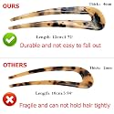 2 Pcs Womens Hair Forks Tortoise U Shaped Hair Pins French Style U Hair Sticks Cellulose Acetate Chignon Pins 2 Prong Bun Hair Pins Clips