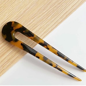 french hair fork tortoise shell u shape updo hair pins clips for thin thick hair 47 inch classic cellulose acetate 2 prong bun hair sticks chignon womenmulti