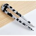 Tortoise Shell 4.7 inch French Hair Fork U Shape, Classic Cellulose Acetate 2 Prong Bun Hair Sticks Chignon Women Vintage Hairstyle Accessories Standard 1