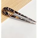 U Shape Tortoise Shell 4.7 inch French, Classic Cellulose Acetate 2 Prong Bun Hair Sticks Chignon Women Vintage Hairstyle Accessories