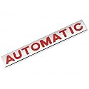 MIZZEO 3D Premium Car Emblem, Stylish Automatic Silver & Red Badge, Automotive Decal & Sticker Compatible with All Cars