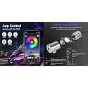 MIZZEO Interior Car LED Strip Lights with APP access and Remote Control, RGB 5 in 1 Lighting Kits with 16 Million Color and Sync to Music Compatible with Tata Punch (2021)