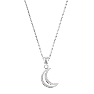 mj 925 small size chand suraj hai chaku crescent moon design pure 925 sterling silver pendant with certificate of authenticity  chandi pendant only