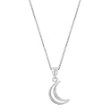 MJ 925 Small Size Chand Suraj Hai Chaku Crescent Moon Design Pure 92.5 Sterling Silver Pendant With Certificate of Authenticity | Chandi Pendant Only