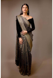 mj trendz unstitched jacquard blouse material self design