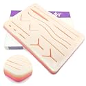 MJW Upgraded Suture Practice Pad 3 Layer 14 Pre-cut Wounds with Protective Horizontal and Vertical Mesh Layer Suture Pad for Training and Practice of Medical Veterinarian Students and Nurse