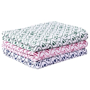 purplecrown pack of 3pieces pure breathable cotton and high absorbent block print cribsheet for newborn babies swaddler cum comforter for infantschildren s 65cmx50cm green