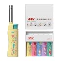 MK Lighter Collector’s Edition Refillable Candle – Multipurpose Jet Flame Butane with Long Wand for Indoor &amp; Outdoor Use Gift Couples Friends Family (Birthday-5PC)