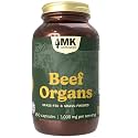 MK Supplements Grass-Fed Beef Organs Capsules, 5 Organs, Made in USA