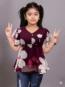 mkgarments Girls Casual Chiffon Top